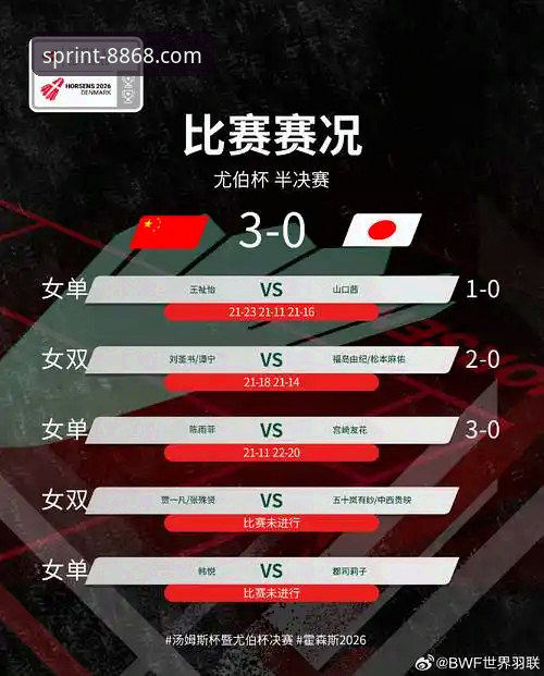 揭秘尤伯杯半决赛：中国女队3-0横扫日本，在8868体育平台见证第21次决赛之旅